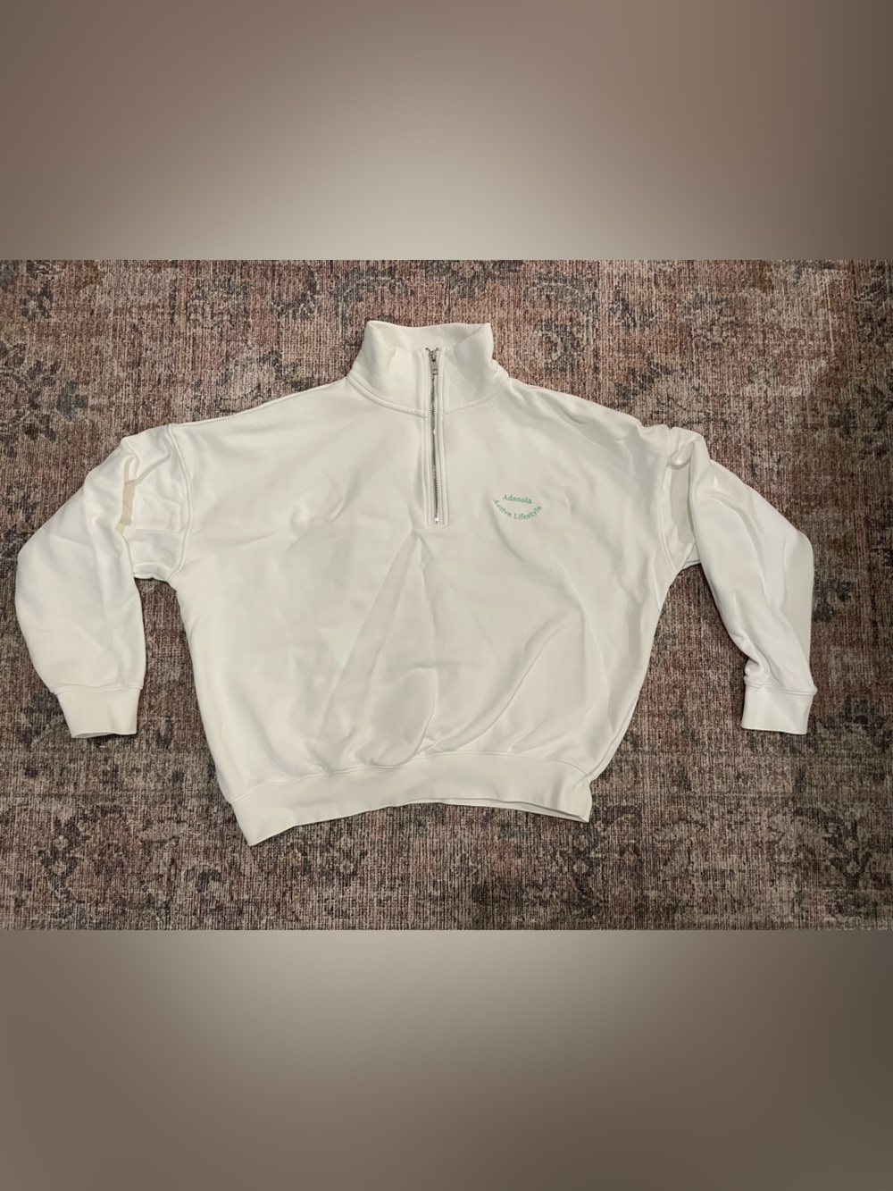 Adanola 1/4 zip sweatshirt with funnel neck detail